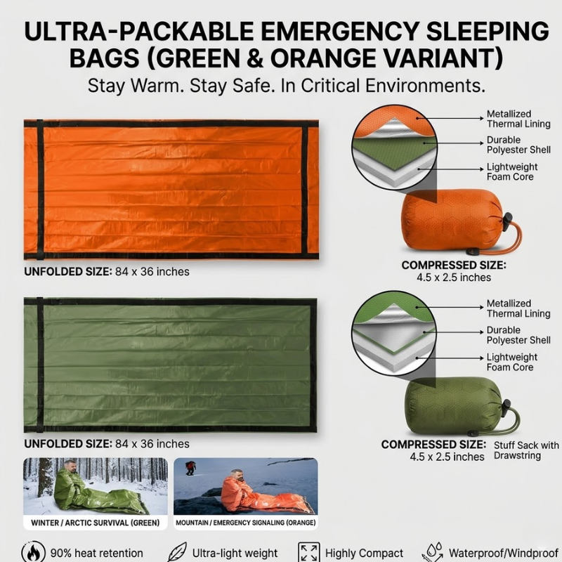 🔥Emergency Waterproof Sleeping Bag