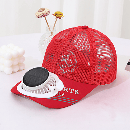 Solar Powered Fan Baseball Hat🧢Breathable🍃Solar Power & USB Charging Fan