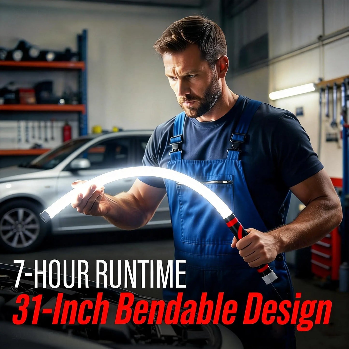 LED Flashlight Stick-🔋Bendable LED Flashlight Stick - 31" Flexible Design, 7-Hour Long Battery Life